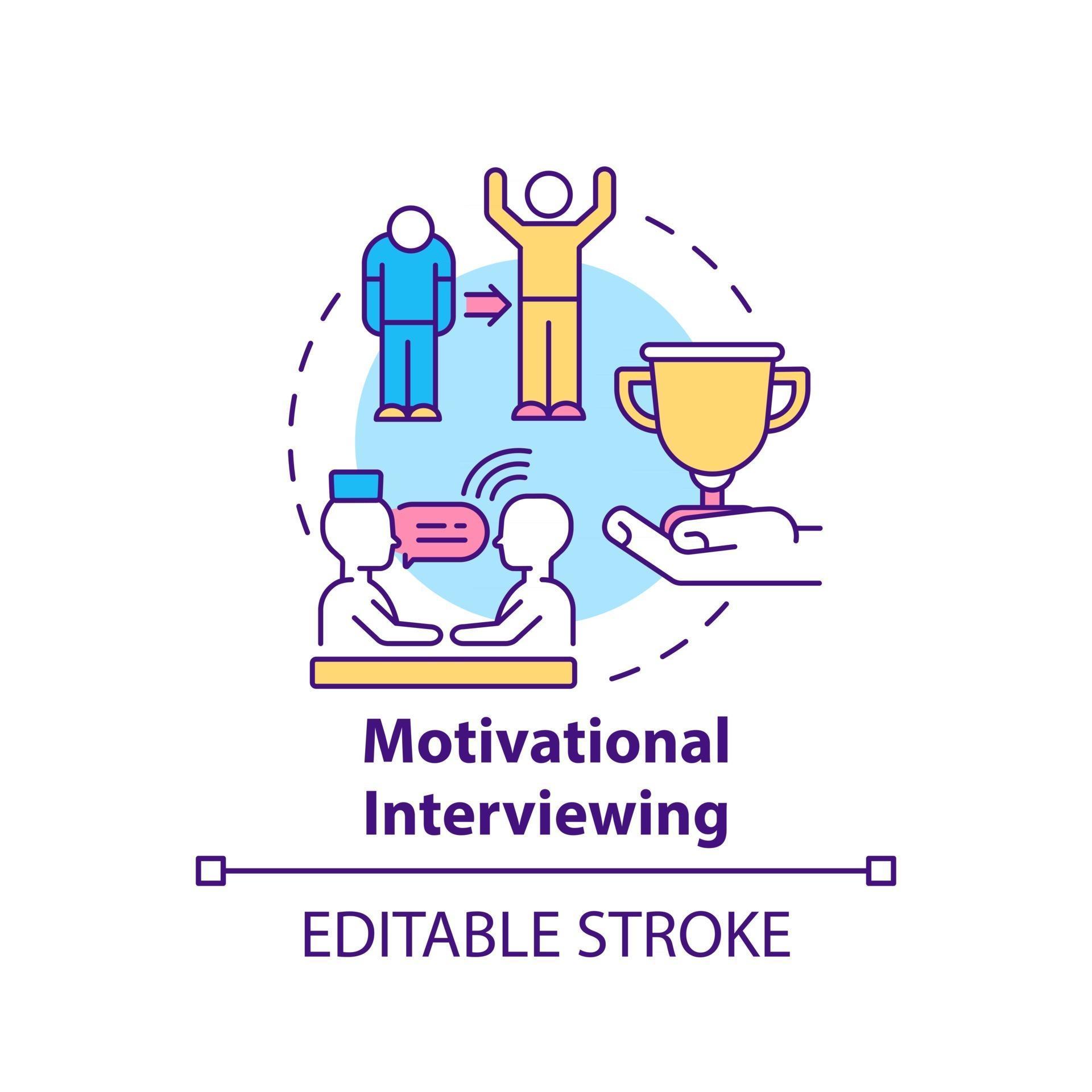 Motivational interviewing concept icon. Addiction treatment methods ...